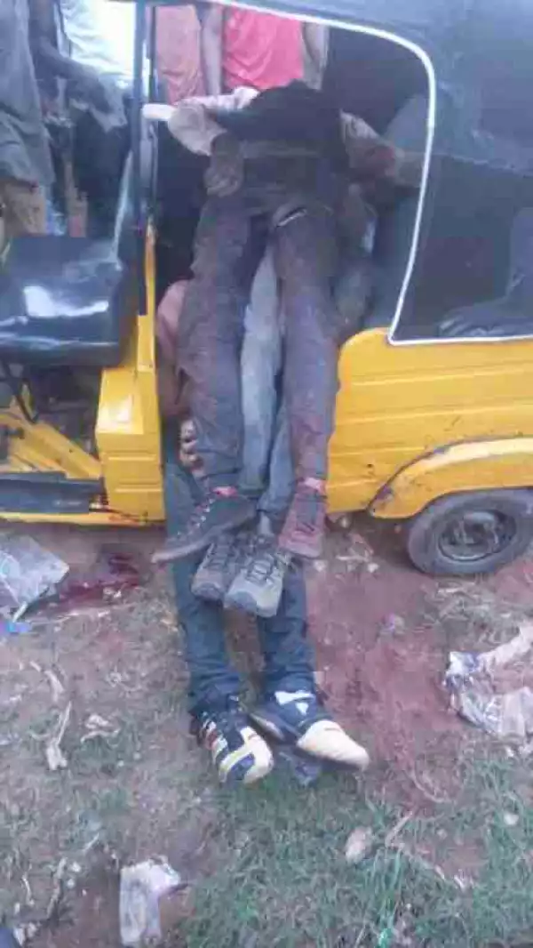 Dead IPOB Members Being Carried Away In AKeke Napep In Abia (Graphic Photos)